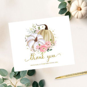 Carte Postale Remerciements pour la Baby Shower d'Automne sur le