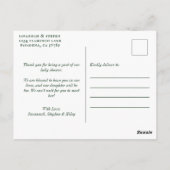 Carte Postale Remerciements pour la Baby Shower sur les Animaux  (Dos)