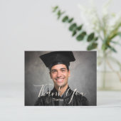 Carte Postale Remerciements pour la graduation en typographie te (Debout devant)