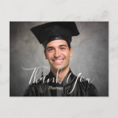 Carte Postale Remerciements pour la graduation en typographie te (Devant)