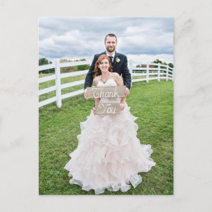 Carte Postale Remerciements pour la photo de mariage
