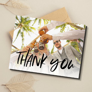 Carte Postale Remerciements pour la photo de mariage du témoin