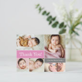 Carte Postale Remerciements pour l'annonce de naissance de bébé  (Debout devant)