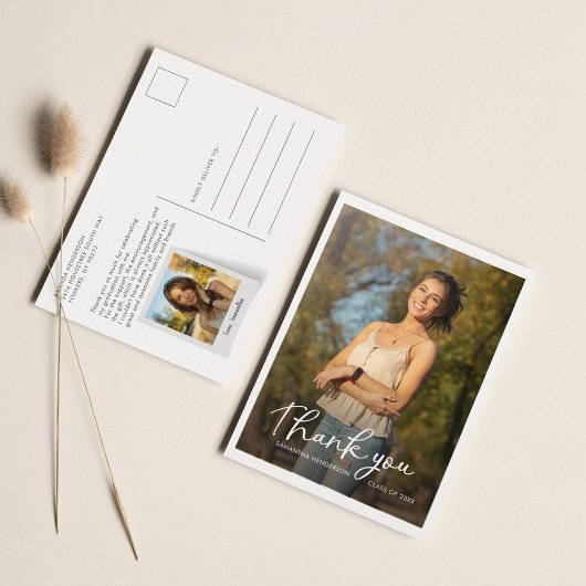 Carte Postale Remerciements pour le script multi-photo de la pro