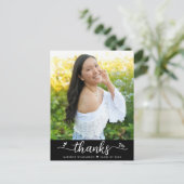 Carte Postale Remerciements pour les cœurs de la photo de remise (Debout devant)