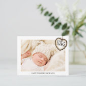 Carte Postale Remerciements pour les photos du nouveau-né Annonc (Debout devant)