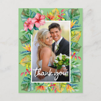 Carte Postale Remerciements pour mariage | Photo avec frontière