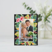 Carte Postale Remerciements pour mariage | Photo avec frontière  (Debout devant)