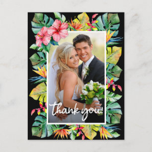 Carte Postale Remerciements pour mariage Photo avec frontière