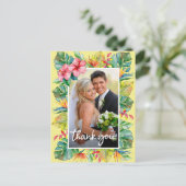 Carte Postale Remerciements pour mariage | Photo avec frontière  (Debout devant)