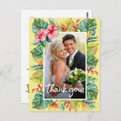 Carte Postale Remerciements pour mariage | Photo avec frontière  (Devant / Derrière)