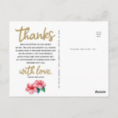 Carte Postale Remerciements pour mariage | Photo avec frontière  (Dos)