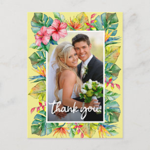 Carte Postale Remerciements pour mariage Photo avec frontière