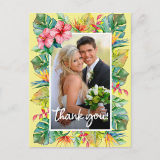 Carte Postale Remerciements pour mariage | Photo avec frontière