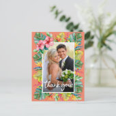 Carte Postale Remerciements pour mariage | Photo avec frontière (Debout devant)