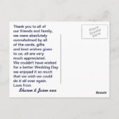 Carte Postale Remerciements pour un cadeau de mariage Bouquet fl (Dos)