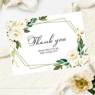 Carte Postale Remerciements pour une Baby Shower de Mariée Géomé