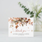 Carte Postale Remerciements pour une douche de mariage rustique  (Debout devant)