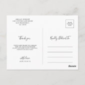 Carte Postale Remerciements simples de fin d'études pour diplômé (Dos)