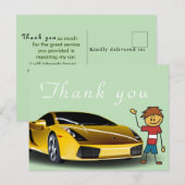 Carte Postale Remercier le mécanicien  (Devant / Derrière)