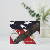 Carte Postale Remercier un aigle vétéran (Debout devant)