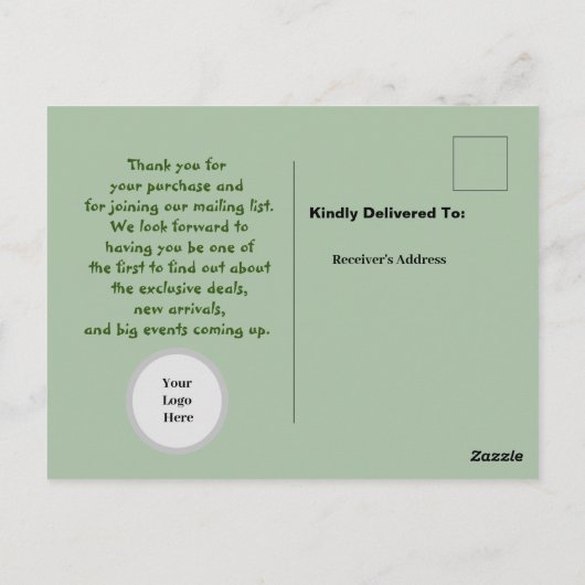 Carte Postale Remercier un client (Dos)