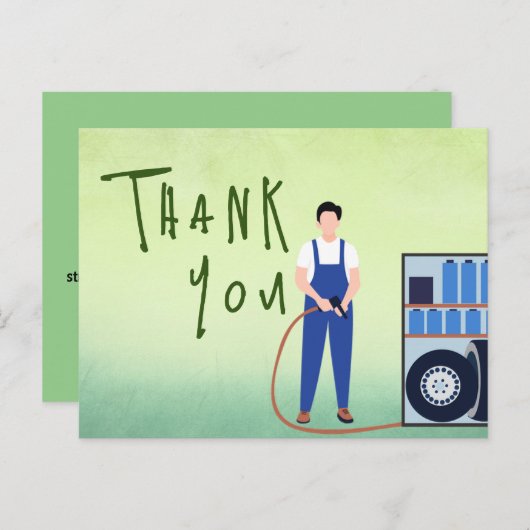 Carte Postale Remercier un mécanicien (Devant / Derrière)