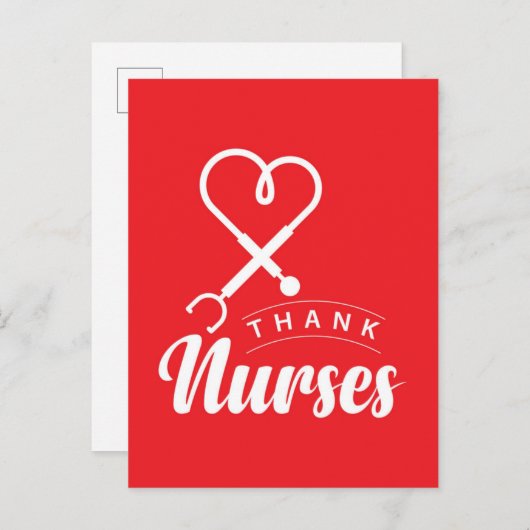 Carte Postale Remerciez les infirmières (Devant / Derrière)