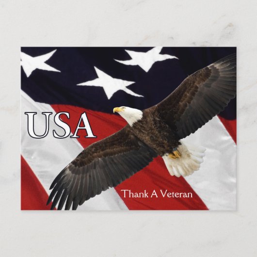 Carte Postale Remerciez un aigle vétéran (Devant)