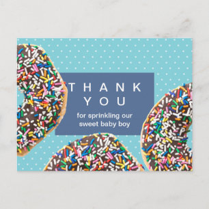 Carte Postale Remerciment pour une Baby Shower Sprinkle Your Bab