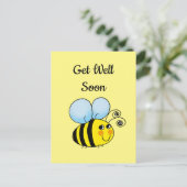 Carte Postale Remets-toi vite (jolie abeille) (Debout devant)