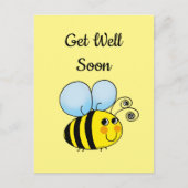 Carte Postale Remets-toi vite (jolie abeille) (Devant)