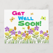 Carte Postale Remettez-vous vite avec des couleurs  (Devant)