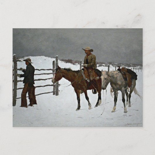 Carte Postale Remington - Chute du Cowboy (Devant)
