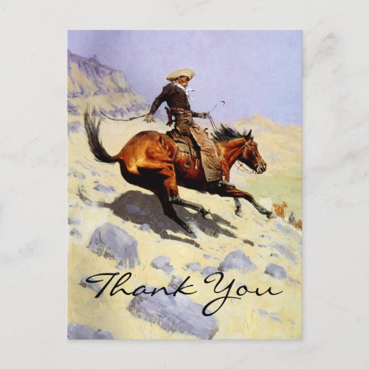 Carte Postale Remington, le cowboy (Devant)