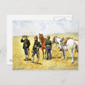 Carte Postale Remington - Le Scouting Party, cowboy art (Devant / Derrière)