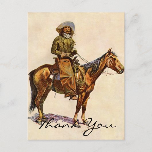 Carte Postale Remington, un cowboy de l'Arizona (Devant)