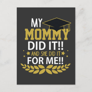 Carte Postale Remise de diplôme de la mère, famille, appréciatio