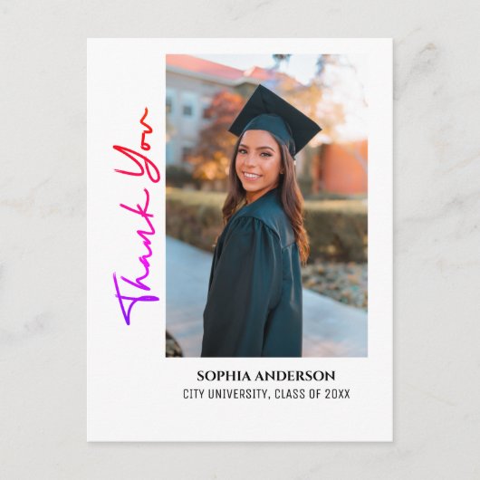 Carte Postale Remise de diplôme simple moderne (Devant)