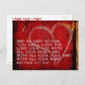 Carte Postale Remise de tout Matthieu 22:37 Ecriture Photo Art (Devant / Derrière)