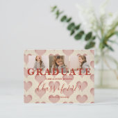 Carte Postale Remise des diplômes de maternelle Hearts 3 Photos  (Debout devant)