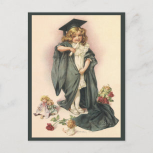 Carte Postale Remise des diplômes vintage, Félicitations aux dip