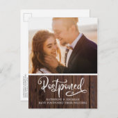 Carte Postale Remise du Mariage de la typographie du bois rustiq (Devant / Derrière)