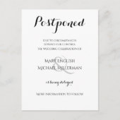 Carte Postale Remise du Mariage de typographie (Devant)