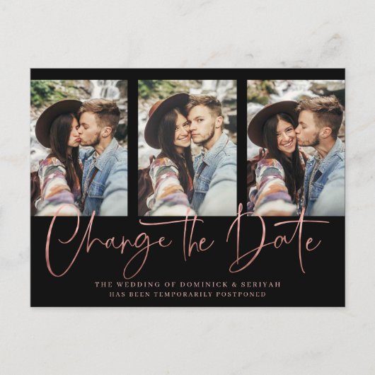 Carte Postale Remise du Mariage d'or Rose manuscrit (Devant)