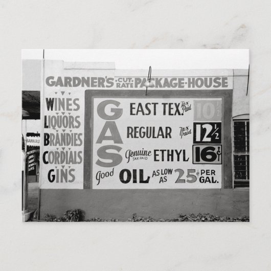 Carte Postale Remise Liquor & Essence, 1939 (Devant)