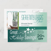 Carte Postale Remise spa pour les jours fériés (turquoise) (Devant / Derrière)