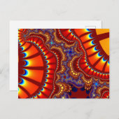 Carte Postale Remix rouge et orange (Devant / Derrière)