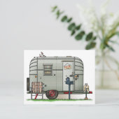 Carte Postale Remorque Avion Camper (Debout devant)