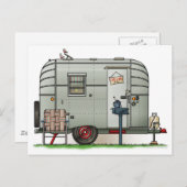 Carte Postale Remorque Avion Camper (Devant / Derrière)